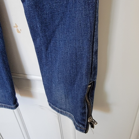 MAVI Uptown Martha Denim Jeans Medium Wash Zip Ankle Stud Accents Size 28 - Picture 5 of 16